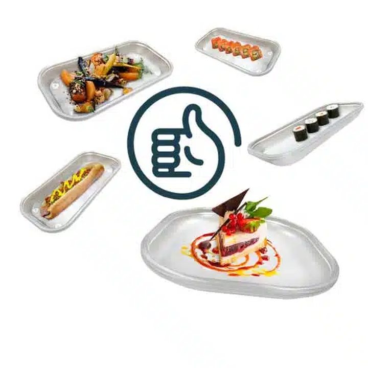 Assiettes et plateaux réemployables